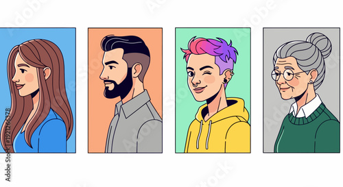 Diverse Avatars of People from Different Generations and Lifestyles