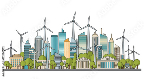 Sustainable City with Renewable Energy Sources