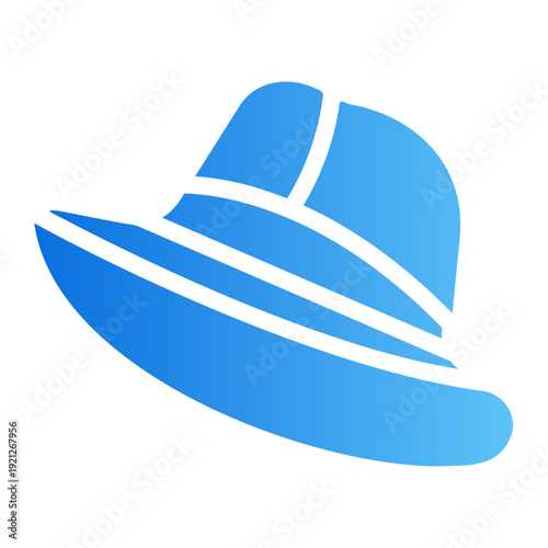 Fedora hat Line Gradient Icon
