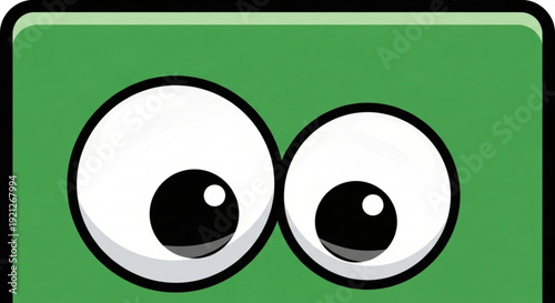 Funny cartoon eyes peeking out with curiosity and surprise