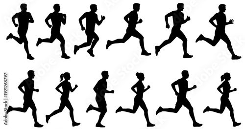 Running Silhouettes Sequence