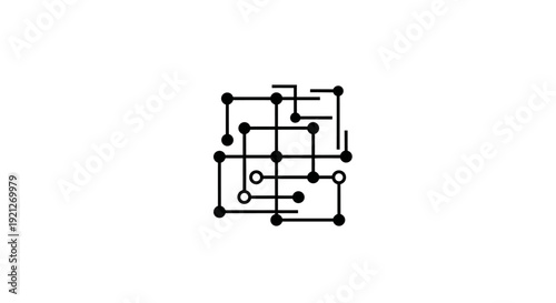 Black and white circuit board diagram.