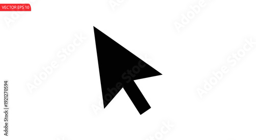 Black computer mouse cursor icon.
