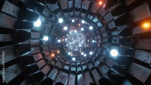 A Futuristic Journey Into How Nano AI Builds the Materials of Tomorrow symbolizes the birth of next-gen materials and functions as direction for cinematic atomic-assembly animations.