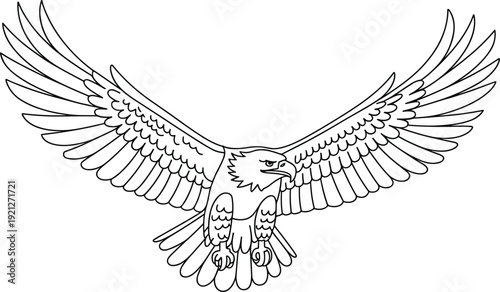 Majestic Bald Eagle Flying Illustration Featuring Outspread Wings And Sharp Talons For American Symbol Patriotism Nature Wildlife Conservation Freedom Spirit Bird Of Prey