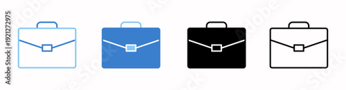 briefcase Vector Illustration In Multistyle