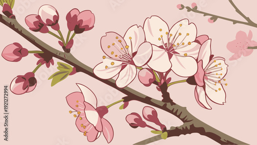 cherry blossom branch
