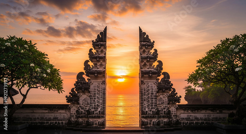Bali gate of heaven sunset 