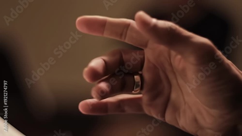 Reaching hand closeup.