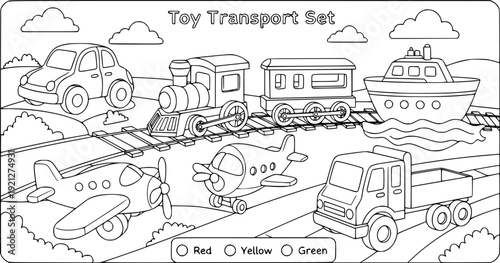 Vintage hand drawn agriculture collection set featuring farm tractor and transport vehicle vector illustrations for professional design