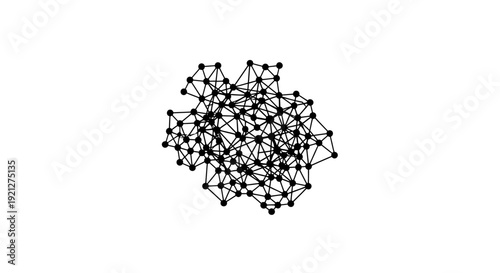 Black and white molecular structure model.