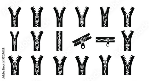 Camping equipment icons displayed in a dark minimalist silhouette