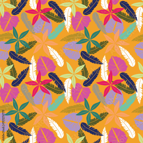 Seamless pattern from bouquet cute floral Traditional ornament yellow floral pattern,Abstract seamless simple floral pattern. Flower pattern. Spring pattern. used for textile, wallpaper, card 
