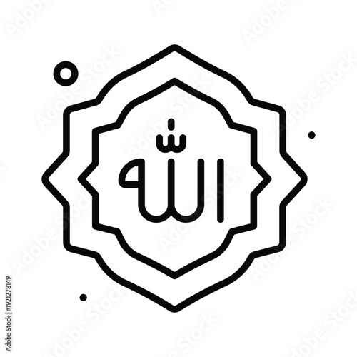 A modern line icon representing islam faith, premium vector