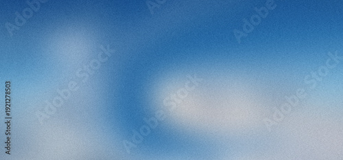 Soft blue sky background with subtle white clouds and a gentle gradient, creating a serene and airy atmosphere with a slight grain texture.