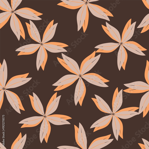 Seamless pattern from bouquet cute floral Traditional ornament yellow floral pattern,Abstract seamless simple floral pattern. Flower pattern. Spring pattern. used for textile, wallpaper, card 
