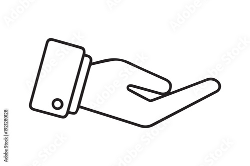 Open Hand Gesture for Giving or Receiving