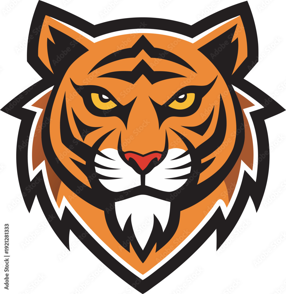 Obraz premium tiger head vector illustration