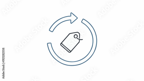 Recycling Tag Label Circular Arrow.