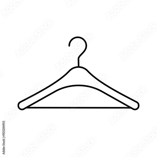 洋服ハンガーのシンプル線画アイコン素材