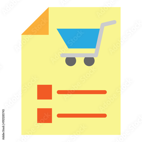 Purchase Order Vector Flat Icon Design