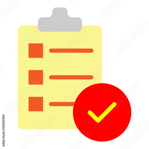 Approval Vector Flat Icon Design