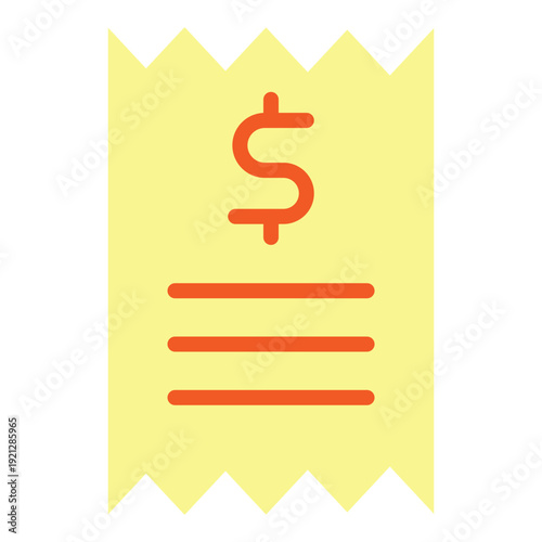 Receipt Vector Flat Icon Design