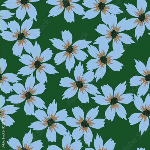 Seamless pattern from bouquet cute floral Traditional ornament yellow floral pattern,Abstract seamless simple floral pattern. Flower pattern. Spring pattern. used for textile, wallpaper, card 
