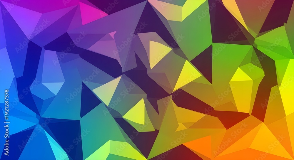 Fototapeta premium Dynamic geometric patterns with bright colors