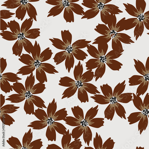 Seamless pattern from bouquet cute floral Traditional ornament yellow floral pattern,Abstract seamless simple floral pattern. Flower pattern. Spring pattern. used for textile, wallpaper, card 
