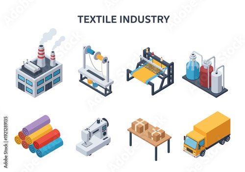 Textile Industry Elements Manufacturing, Machinery, and Logistics
