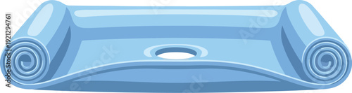 Light blue inflatable pool float lounge chair with built in headrest for relaxing summer fun vector