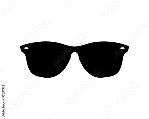 Classic black silhouette sunglasses icon vector graphic Vector