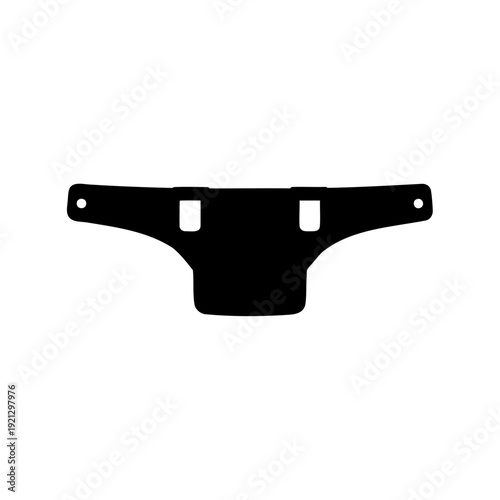 Automotive chassis protector part black graphic design Vector