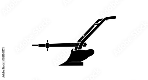 3D vector illustration of a black and metal electric guitar tool isolated on a white background as a steel object for work equipment