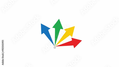 Colorful Arrows Pointing Different Directions.