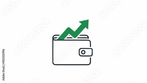 Wallet with growing money inside.