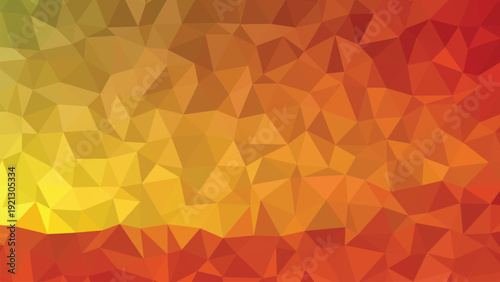 Abstract geometric shapes in vibrant shades of red and yellow creating a dynamic visual effect