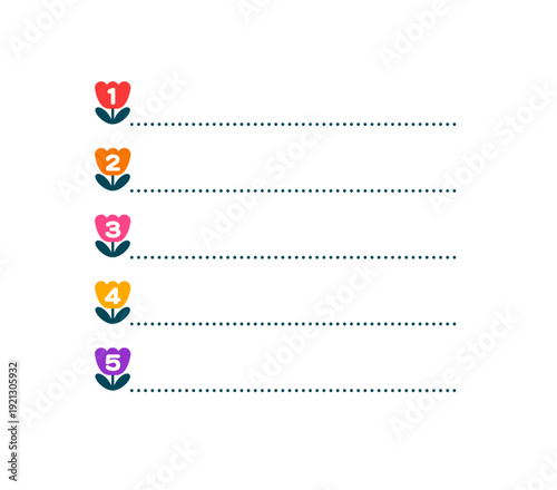 デザイン見出し　チューリップ　レトロ