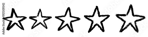Set stars shape drawing different style vector for diverse graphic projects. Ideal for symbolizing night skies, magic, success, and varied achievements.