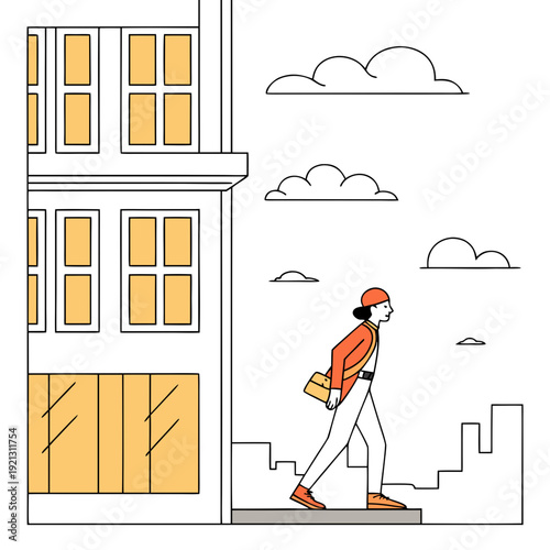 Young woman sitting on floor writing in notebook under lamp  