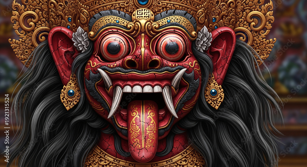 Fototapeta premium Barong bali mask 