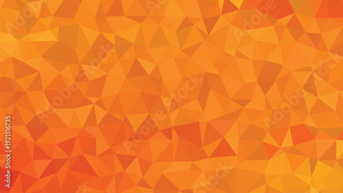 Vibrant geometric shapes forming an abstract orange and yellow pattern