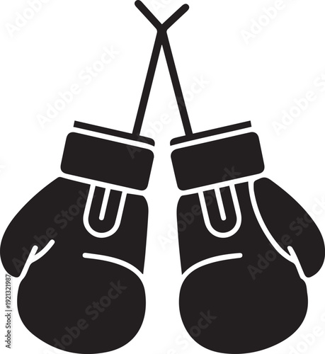Boxing Gloves Combat Sports Silhouettes