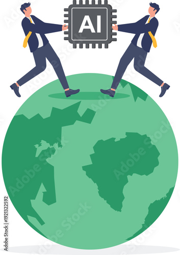 Strategic Global Tech Competition and Professional AI Resource Tug of War