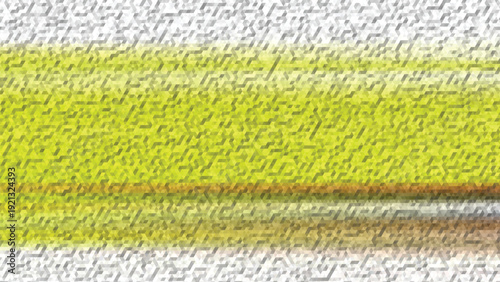 A close-up view of a yellow and green striped fabric with a subtle texture.