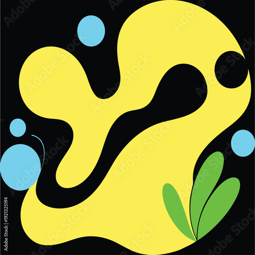 Modern vector pattern with multicolor abstract shapes. Colorful abstract background.