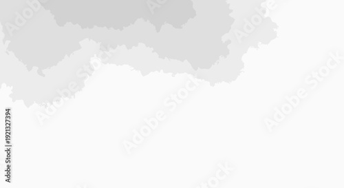 Abstract watercolor-like paint splatters in shades of gray on a white background.