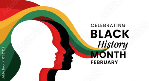 Celebrating Black History Month in February with African American Heritage Symbolism