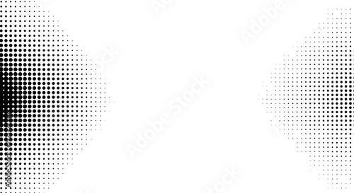 Abstract Halftone Dot Pattern Background with Gradient Fading and Negative Space